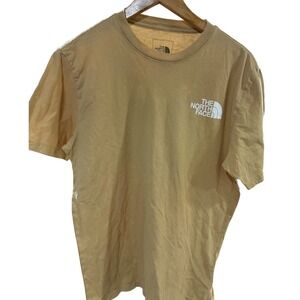 The North Face Mens Tan Camo Box Logo Circular Design Graphic T-Shirt Size M